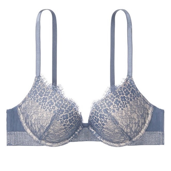 •NWT Victoria’s Secret Very Sexy Denim Blue Push Up 32DDD - Picture 2 of 5